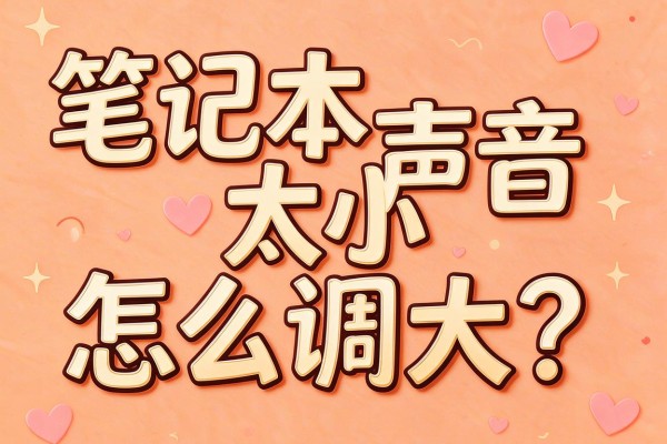 笔记本声音太小怎么调大?