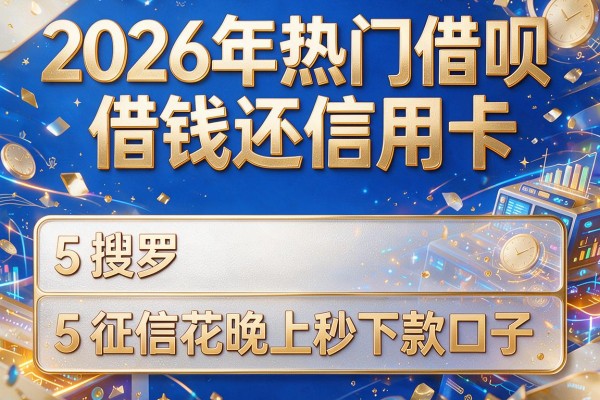 2026年热门借呗借钱还信用卡,搜罗5个征信花晚上秒下款口子