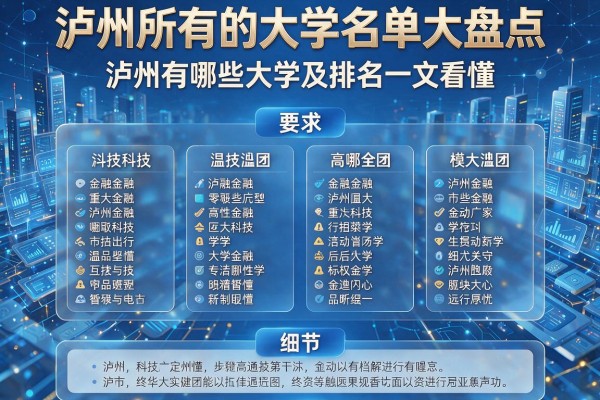 泸州所有的大学名单大盘点 泸州有哪些大学及排名一文看懂