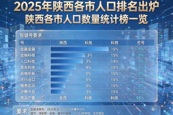 2025年陕西各市人口排名出炉 陕西各市人口数量统计榜一览