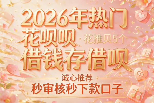 2026年热门花呗借钱存借呗,诚心推荐5个秒审核秒下款口子