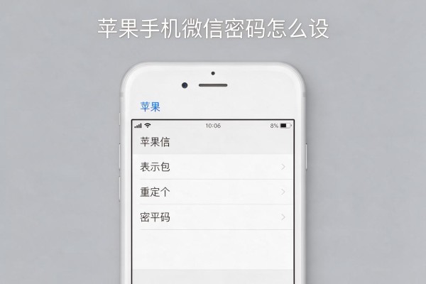 苹果手机微信密码怎么设