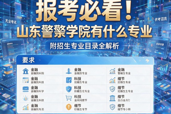 报考必看!山东警察学院有什么专业 附招生专业目录全解析