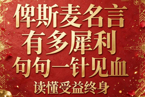 俾斯麦名言有多犀利 句句一针见血 读懂受益终身