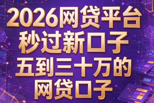 2026网贷平台秒过新口子,五到三十万的网贷口子