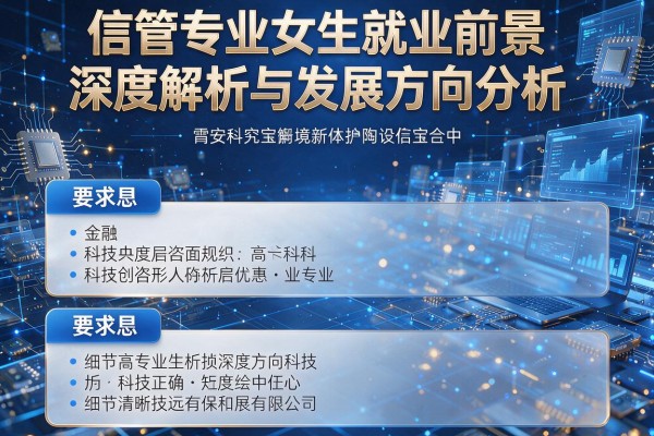 信管专业女生就业前景深度解析与发展方向分析