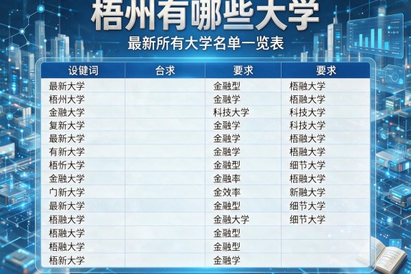梧州有哪些大学 最新所有大学名单一览表