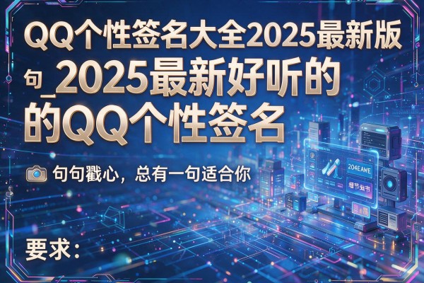 QQ个性签名大全2025最新版的_2025最新好听的QQ个性签名,句句戳心,总有一句适合你