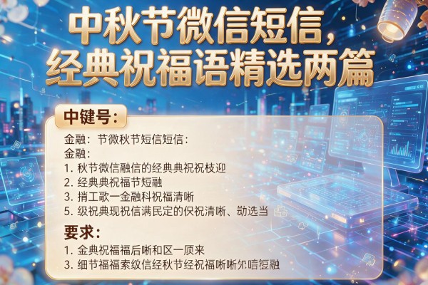中秋节微信短信经典祝福语精选两篇
