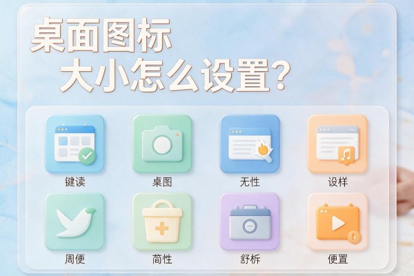 桌面图标大小怎么设置？