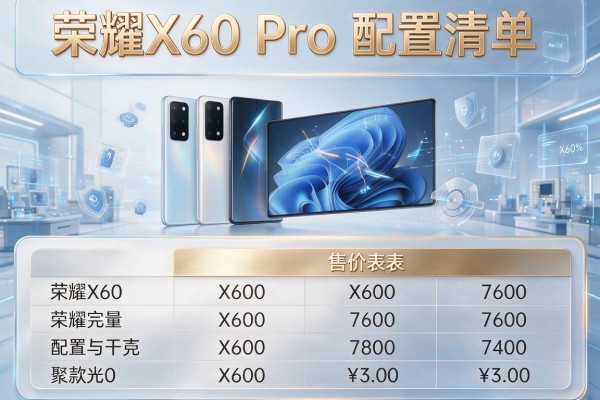 荣耀X60 Pro配置清单和售价表？