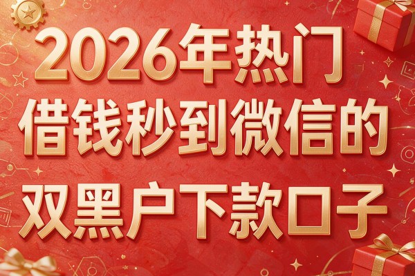 2026年热门借钱秒到微信的，双黑户下款口子