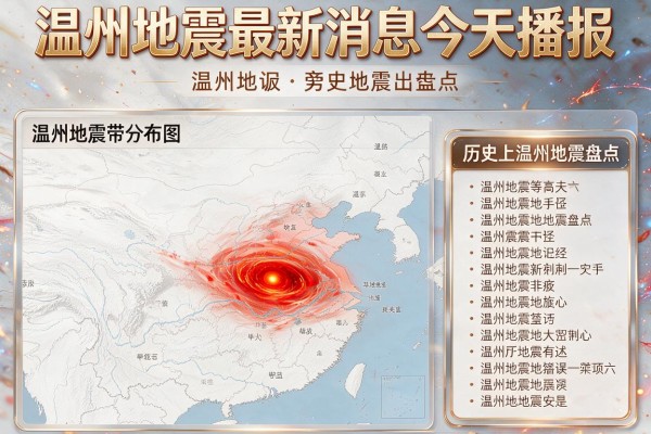 温州地震最新消息今天播报，温州地震带分布图及历史上温州地震盘点