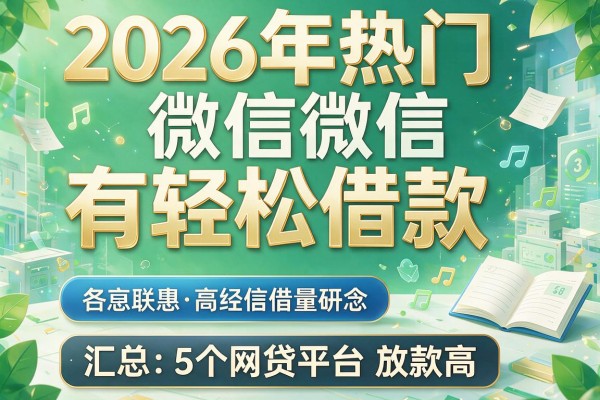 2026年热门微信有轻松借款,汇总5个网贷平台放款高