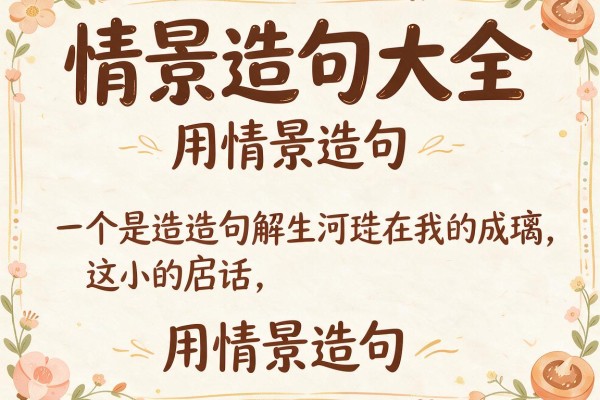 情景造句大全-用情景造句