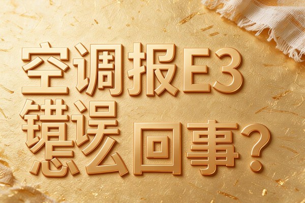 空调报E3错误怎么回事?