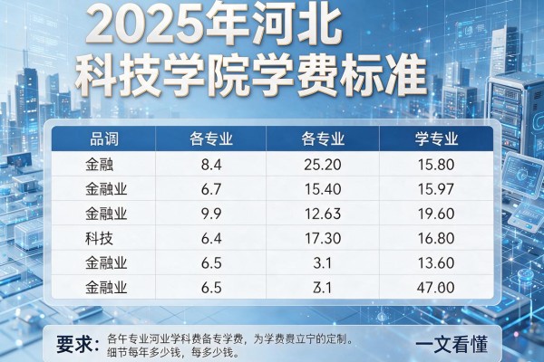 2025年河北科技学院学费标准,各专业学费每年多少钱一文看懂