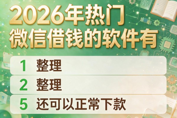 2026年热门微信借钱的软件有,整理5个还可以正常下款的网贷