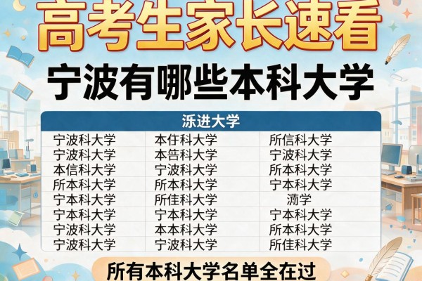 高考生家长速看 宁波有哪些本科大学 附所有本科大学名单全在这