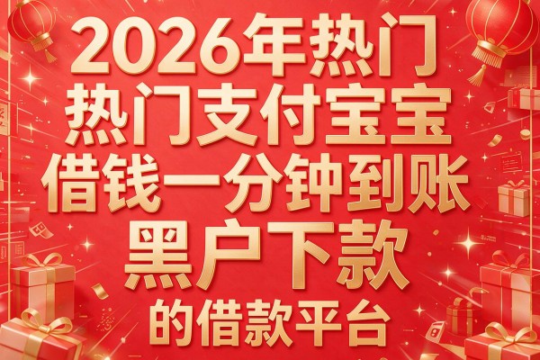 2026年热门支付宝借钱一分钟到账，黑户下款的借款平台