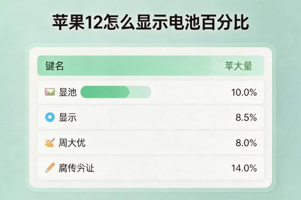 苹果12怎么显示电池百分比