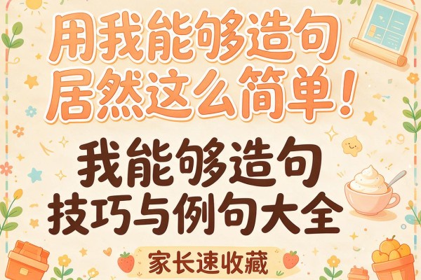 用我能够造句居然这么简单!我能够造句技巧与例句大全,家长速收藏