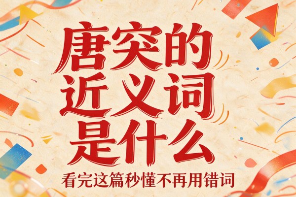 唐突的近义词是什么 看完这篇秒懂不再用错词