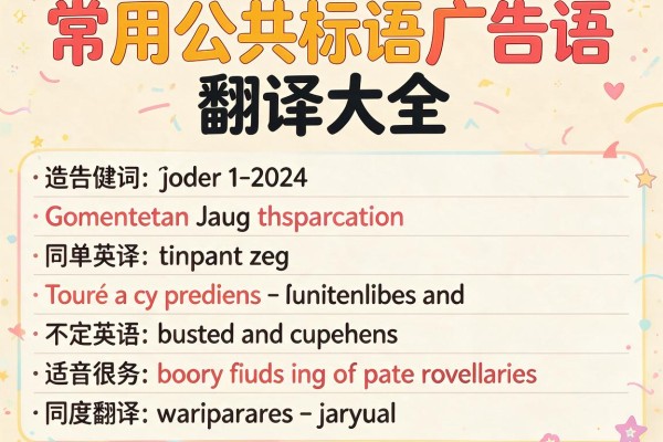 常用公共标语广告语英文翻译大全