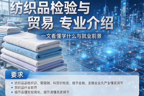 纺织品检验与贸易专业介绍 一文看懂学什么与就业前景