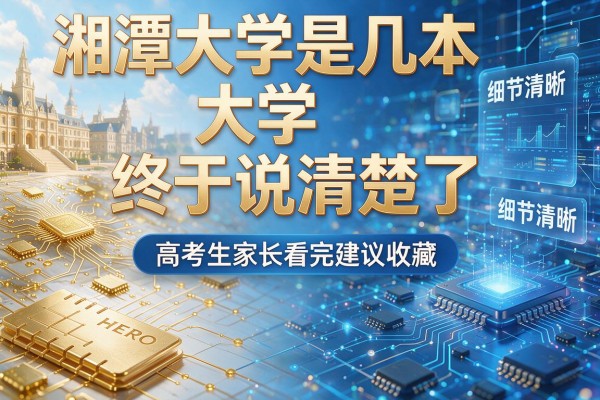 湘潭大学是几本大学终于说清楚了,高考生家长看完建议收藏