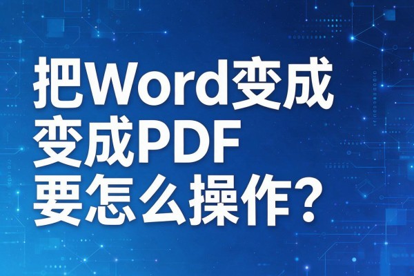 把Word变成PDF要怎么操作?