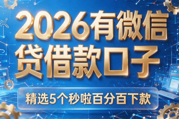 2026有微信贷借款口子,精选5个秒啦百分百下款