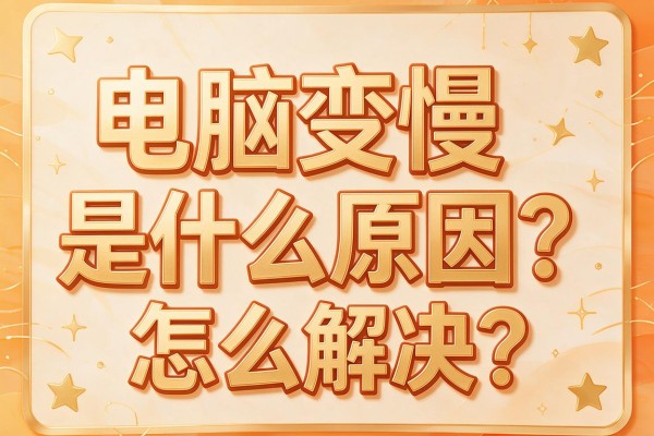 电脑变慢是什么原因?怎么解决?