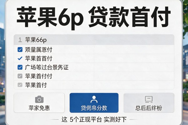 苹果6p的贷款首付,对比这5个正规平台实测好下