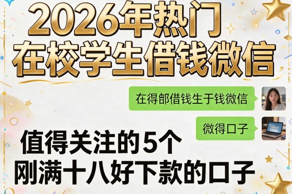 2026年热门在校学生借钱微信，值得关注的5个刚满十八好下款的口子
