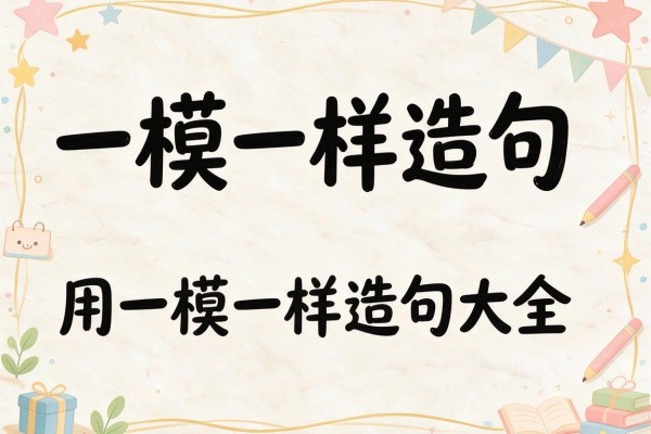 一模一样造句-用一模一样造句大全