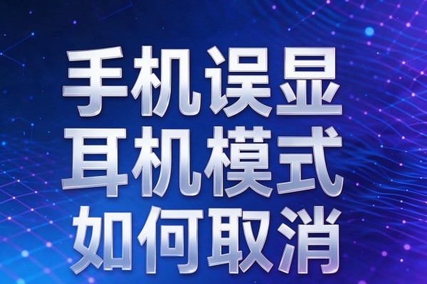 手机误显耳机模式如何取消