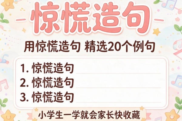 惊慌造句-用惊慌造句精选20个例句 小学生一学就会家长快收藏