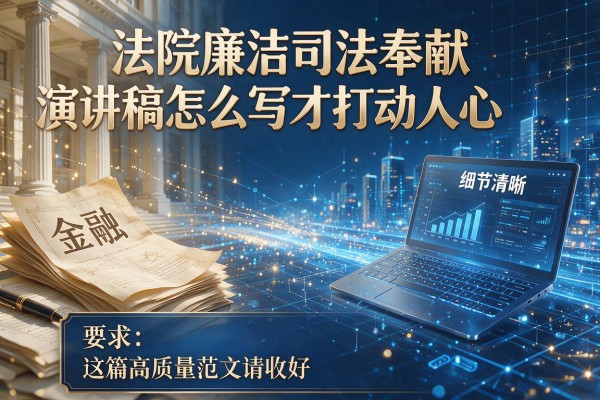 法院廉洁司法奉献演讲稿怎么写才打动人心 这篇高质量范文请收好