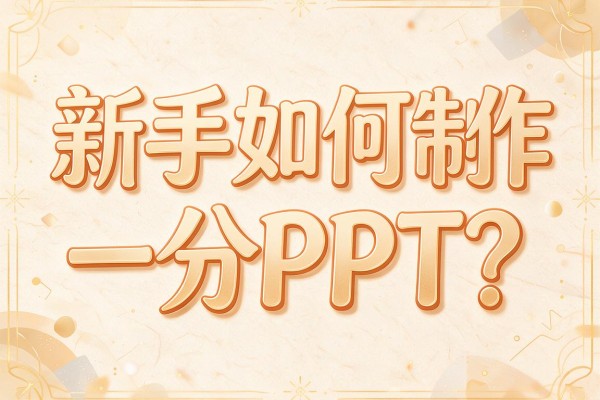 新手如何制作一份PPT?