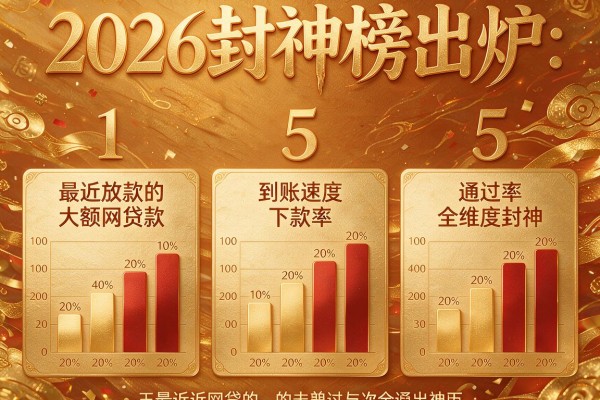 2026封神榜出炉:这5个"最近放款的大额网贷"下款率、到账速度、通过率全维度封神