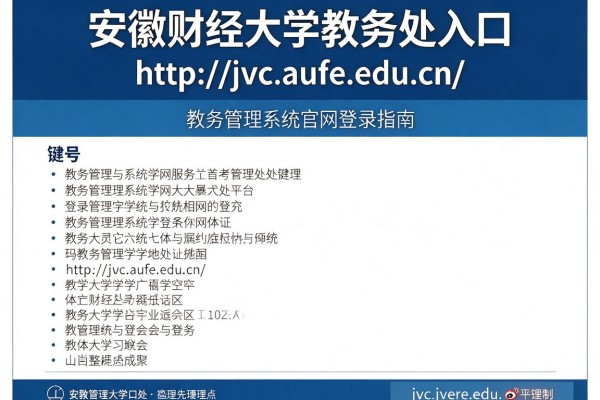 安徽财经大学教务处入口:http://jwc.aufe.edu.cn/ 教务管理系统官网登录指南