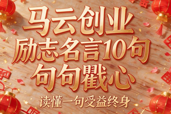 马云创业励志名言10句 句句戳心 读懂一句受益终身