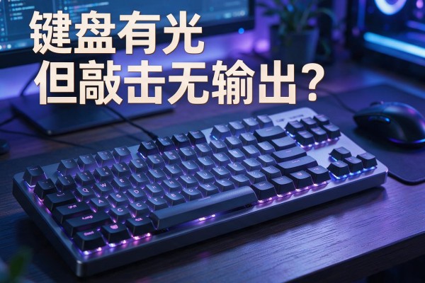 键盘有光但敲击无输出?