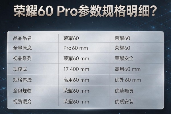 荣耀60 Pro参数规格明细?