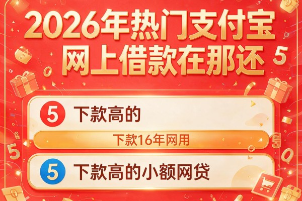 2026年热门支付宝网上借款在那还,概括5个下款高的小额网贷