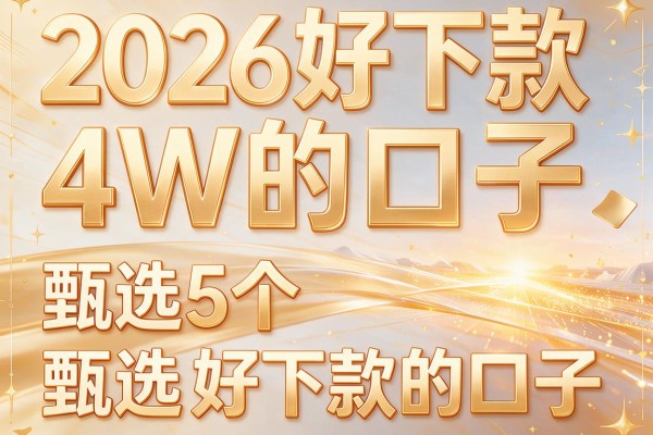 2026好下款4W的口子，甄选5个好下款的口子