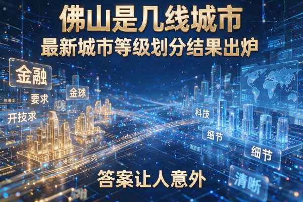 佛山是几线城市 最新城市等级划分结果出炉 答案让人意外