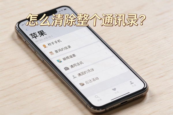 苹果手机怎么清除整个通讯录?