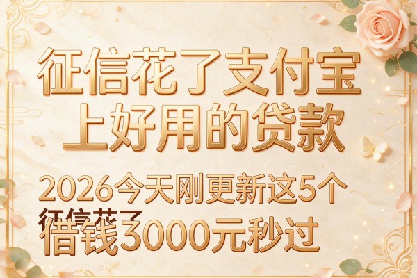 征信花了支付宝上好用的贷款,2026今天刚更新这5个征信花了借钱3000元秒过app